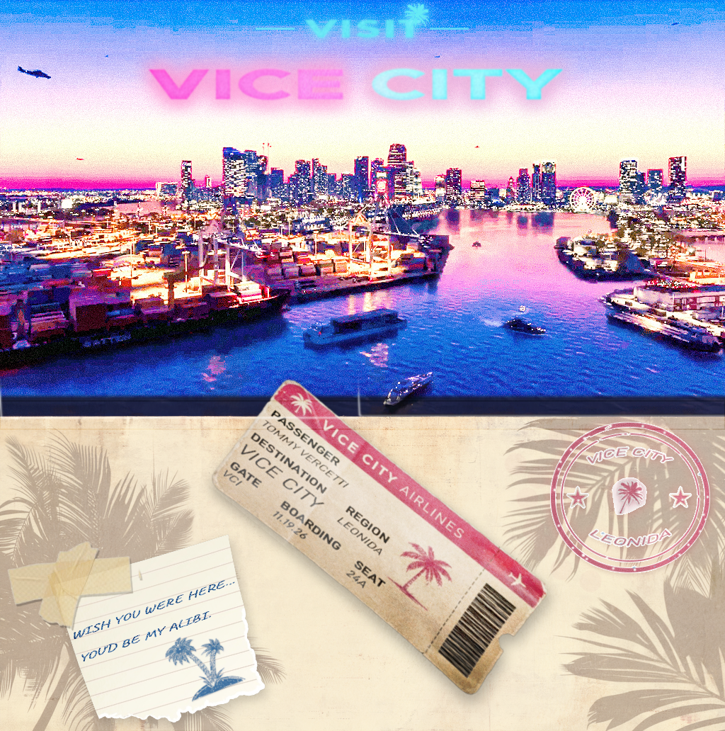 Grand Theft Auto VI Vice City fan poster
